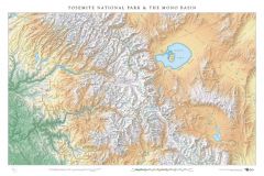 Yosemite National Park & The Mono Basin Fine Art Print Map